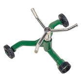 真鍮製3アームスプリンクラー 8インチ 亜鉛ベース 2輪付き W-4080