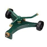 亜鉛製ツリー＆フラワースプリンクラー 12インチ 亜鉛製ベース 2輪付き W-4164