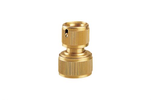 Conector de reparación de manguera de latón de 3/4" con tope de agua BW-C319